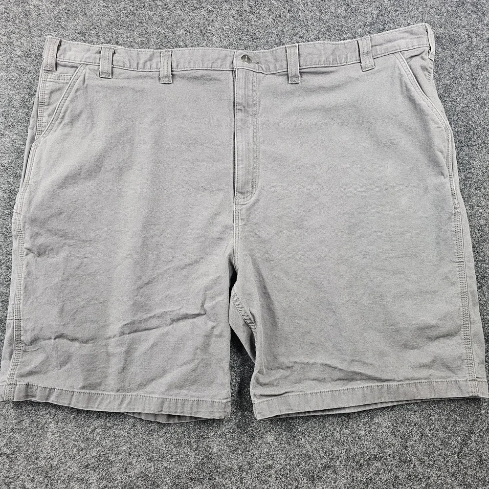 Carhartt‎ Relaxed Fit Canvas Shorts Men's 54 Gray Work Utility Stretch 102514